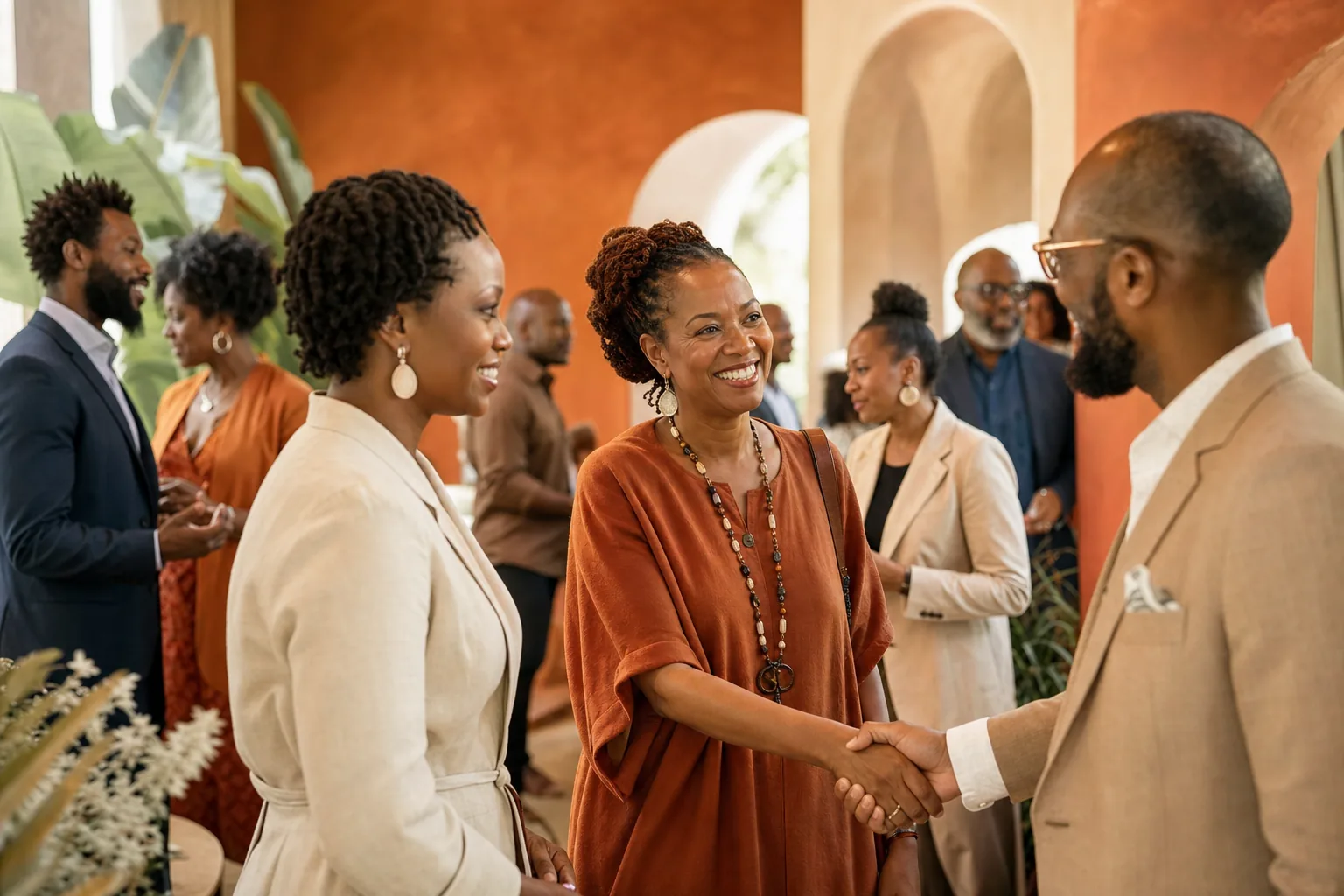 Black philanthropic leaders connecting at a convening
